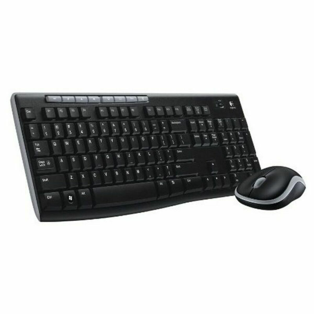 Keyboard and Wireless Mouse Logitech MK270 Black Spanish Qwerty QWERTY
